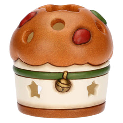 Porta tea-light panettone in ceramica, Sorprese di Natale
