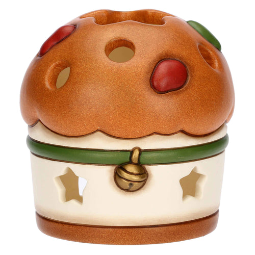 Porta tea-light panettone in ceramica, Sorprese di Natale