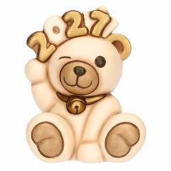 Teddy Buon Anno 2027, oro,  in ceramica