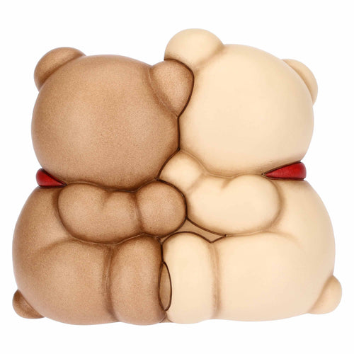 Coppia Teddy Natale con regali in ceramica