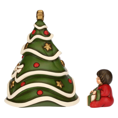 Set albero di Natale e bimbo in ceramica