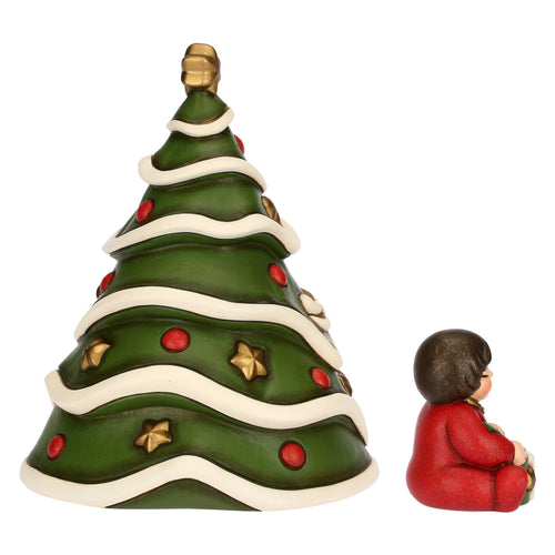 Set albero di Natale e bimbo in ceramica
