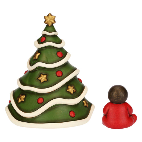 Set albero di Natale e bimbo in ceramica