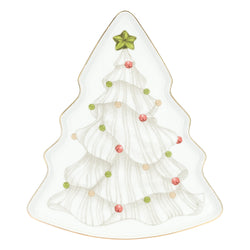 Piatto a forma di albero in porcellana Artemis