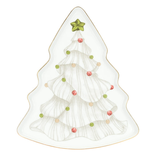 Piatto a forma di albero in porcellana Artemis