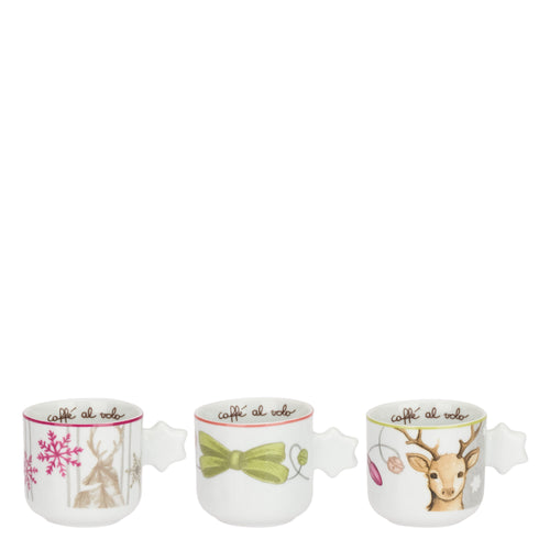 Set 6 tazzine espresso in porcellana Artemis