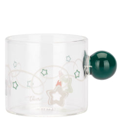 Set 2 caffeini in vetro con vassoio Artemis