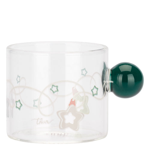 Set 2 caffeini in vetro con vassoio Artemis