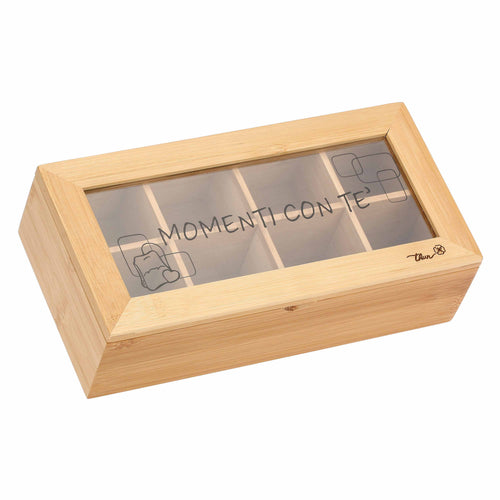 Scatola porta bustine da tè in legno