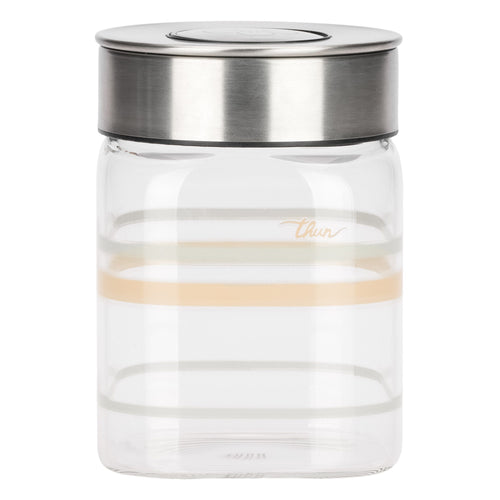 Barattolo in vetro con tappo in acciaio  Pure Elegance