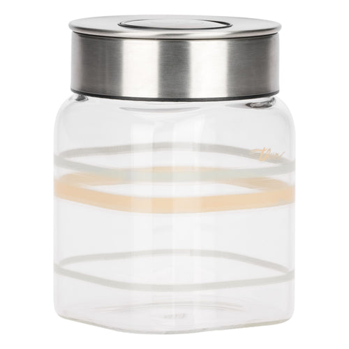 Barattolo in vetro con tappo in acciaio  Pure Elegance