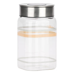 Barattolo in vetro con tappo in acciaio Pure Elegance