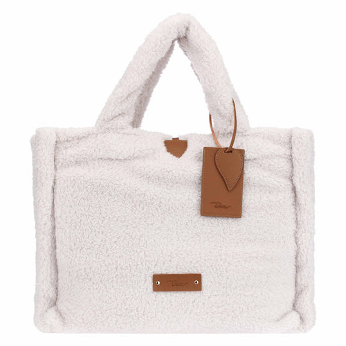 Plaid con borsa, bianco