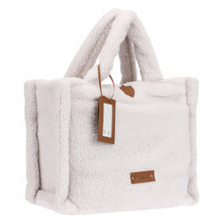 Plaid con borsa, bianco