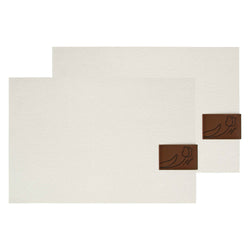 Set 2 tovagliette in PU bianco perlato, Pure Elegance