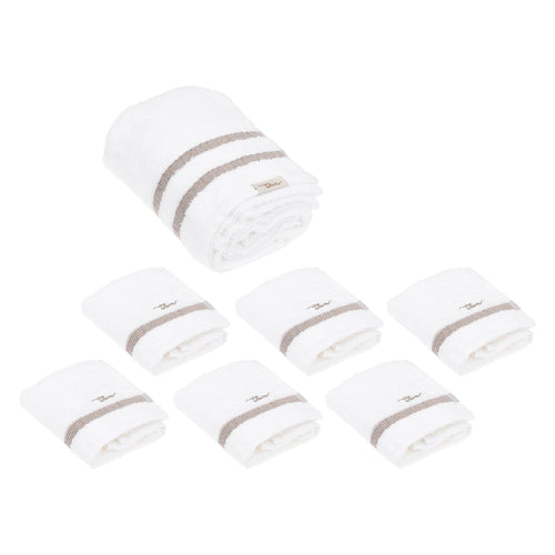 Set cestino con asciugamano e 6 lavette, Artemis