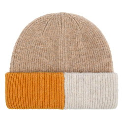 Berretto misto lana, color block