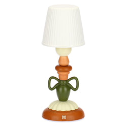 Lampada in porcellana con fiocco, verde