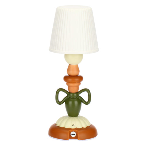 Lampada in porcellana con fiocco, verde