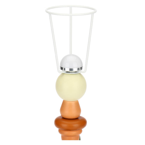 Lampada in porcellana con fiocco, verde