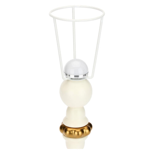 Lampada in porcellana bianca e oro