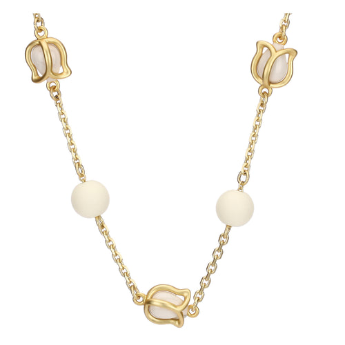 Collana con tulipani bianchi