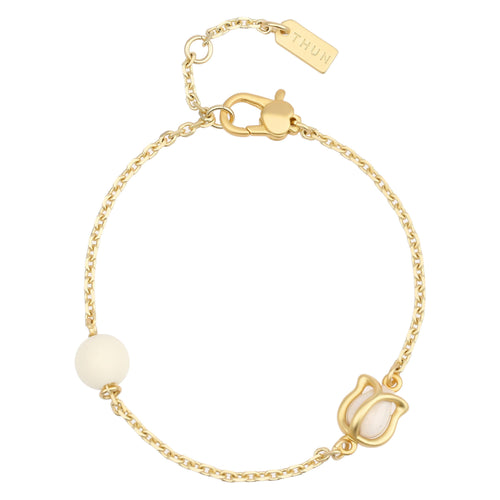 Bracciale con tulipani bianchi