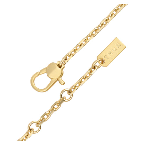 Bracciale con anello ovale e cristallo verde