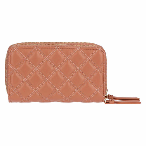 Portafoglio con doppia zip, moka