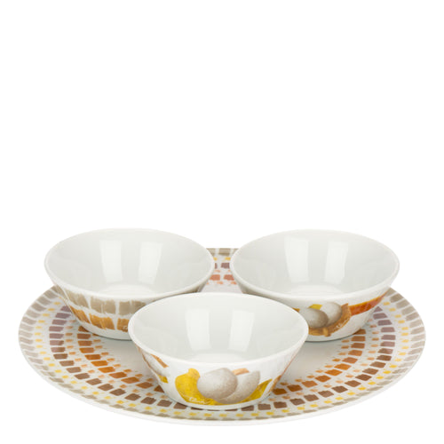 Set 3 ciotole con piatto, Tulipani - THUN T13331448P00