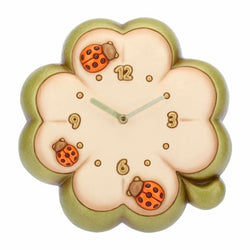 Orologio da parete Country a forma di quadrifoglio portafortuna