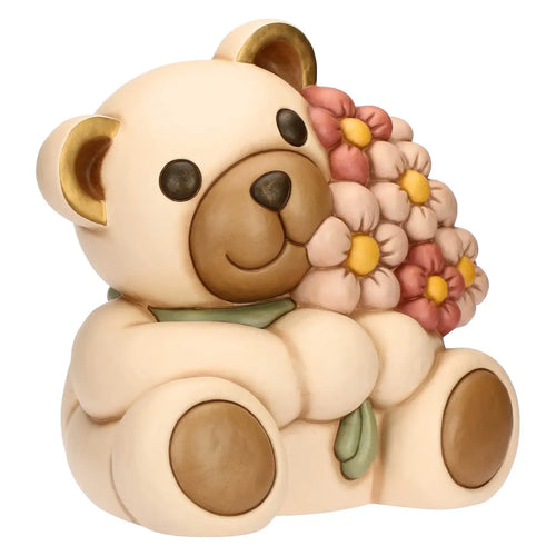 Teddy con mazzo di fiori, maxi