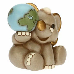 Elefante Elly con mondo in ceramica