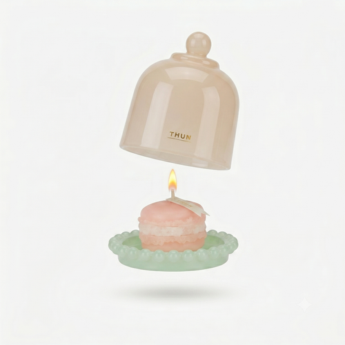 Candela macaron cloche arancio