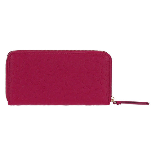 Portafogli con chiusura zip in copelle bordeaux
