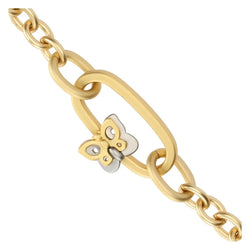 Bracciale a maglie ovali con farfalla