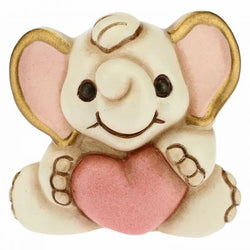 Elefante nascita con cuore rosa mini
