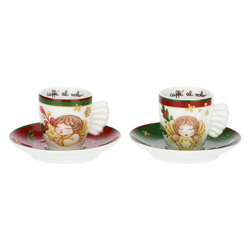 Set 6 tazzine espresso in porcellana Sorprese di Natale