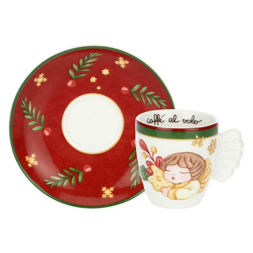 Set 6 tazzine espresso in porcellana Sorprese di Natale