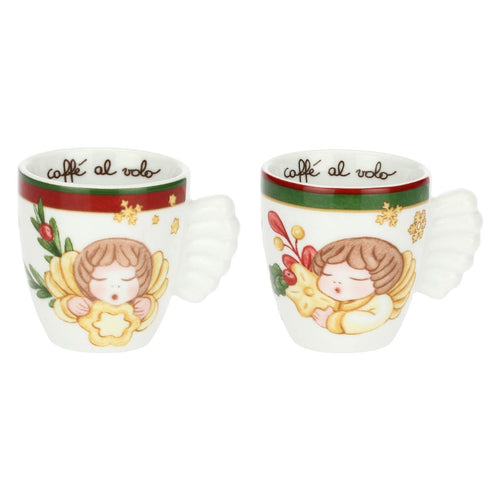 Set 6 tazzine espresso in porcellana Sorprese di Natale