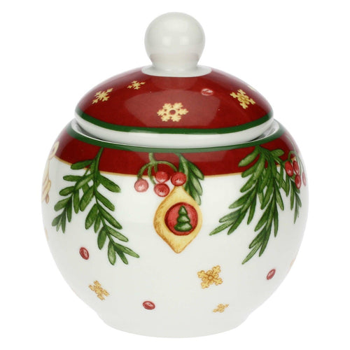 Set 2 tazzine espresso e zuccheriera in porcellana Sorprese di Natale
