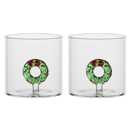 Set 2 bicchieri con ghirlanda Sorprese di Natale - THUN P5142A91