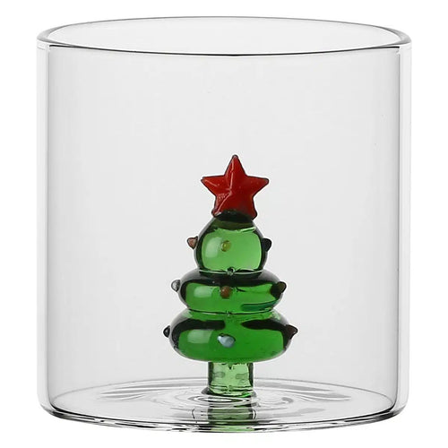 Set 2 bicchieri con albero Sorprese di Natale