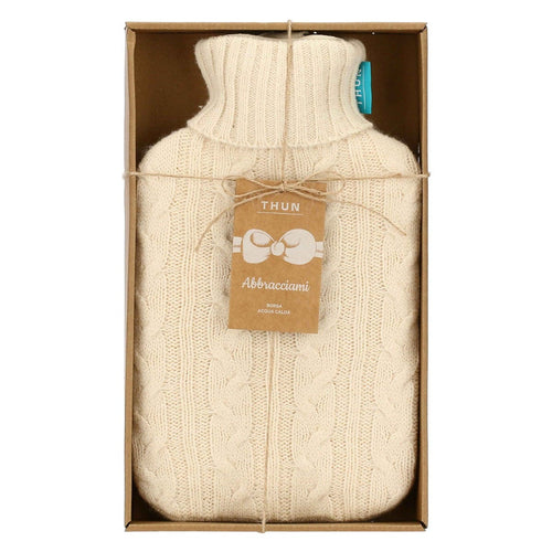Boule acqua calda con cover in tricot jaqard AbbracciAMI, tortora