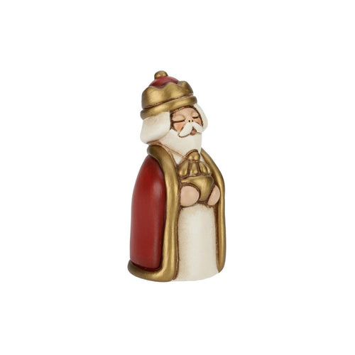 Re Magio Baldassarre con incenso Presepe Classico rosso