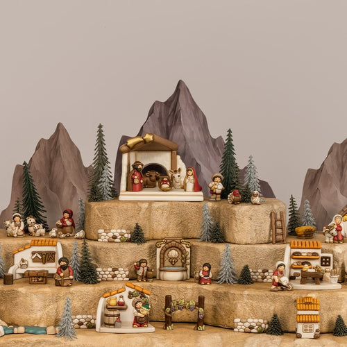 Zampognaro in ceramica Presepe Classico, Bianco