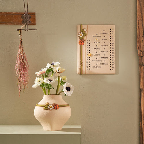 Vaso in ceramica con coccinella Country Bloom, medio