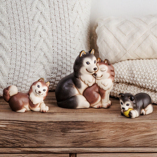 Husky Alaska in ceramica, medio