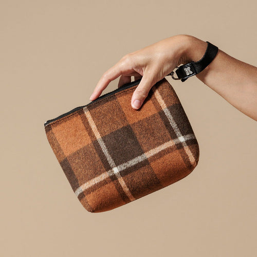 Pochette in tartan chiaro, piccola