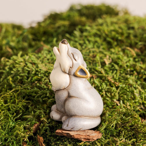 Mini lupo in ceramica